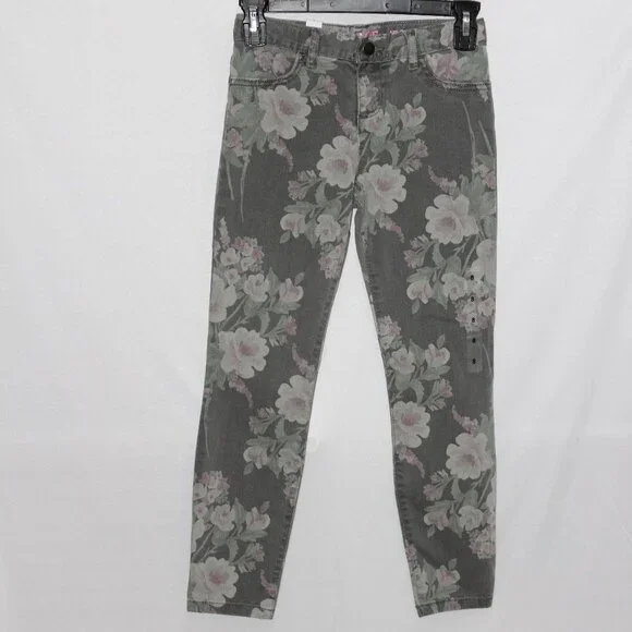 The Children's Place Gray Floral Jeggings - Picture 1 of 9
